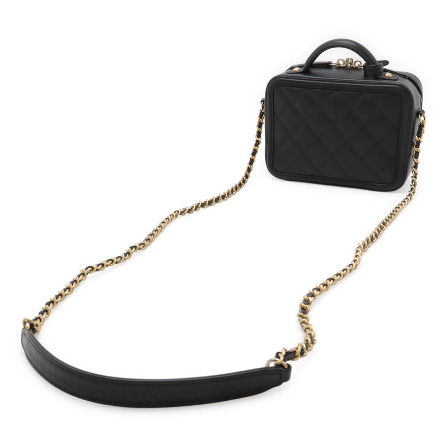 CHANEL シャネル CCフィリグリー スモール バニティバッグ ハンドバッグ 2WAY チェーンショルダーバッグ キャビアスキン レザー ブラック | CHANEL | 01