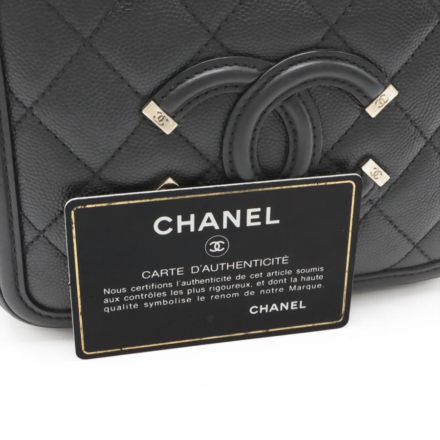 CHANEL シャネル CCフィリグリー スモール バニティバッグ ハンドバッグ 2WAY チェーンショルダーバッグ キャビアスキン レザー ブラック | CHANEL | 08
