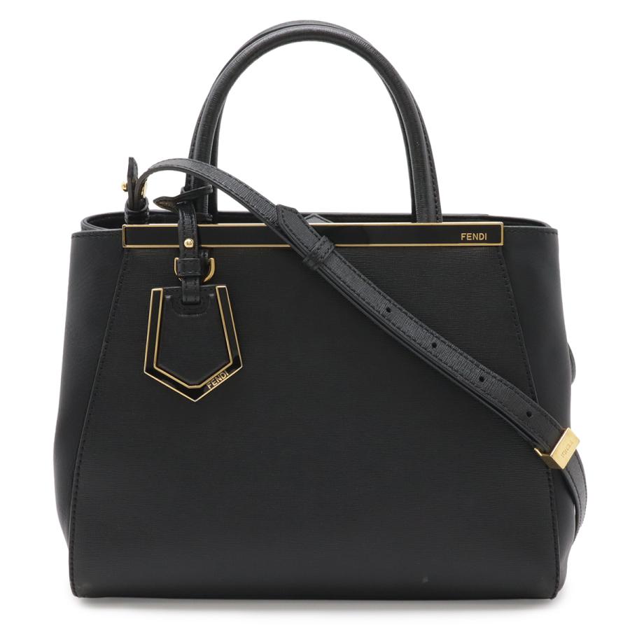 FENDI フェンディ PETITE 2JOURS プチ トゥージュール ハンドバッグ トートバッグ 2WAY ショルダーバッグ レザー ブラック 黒 | FENDI