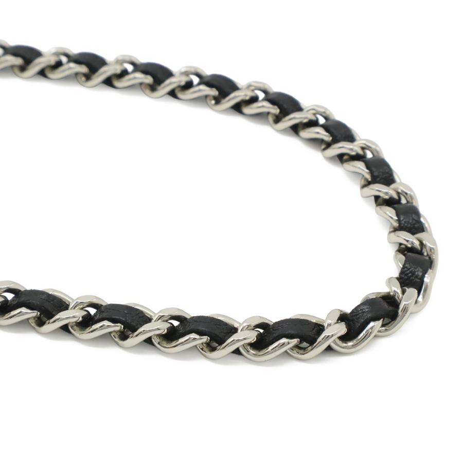 CHANEL シャネル マトラッセ チェーンウォレット ショルダーバッグ ポシェット ラムスキン レザー ブラック 黒 シルバー金具 A33814 | CHANEL | 04