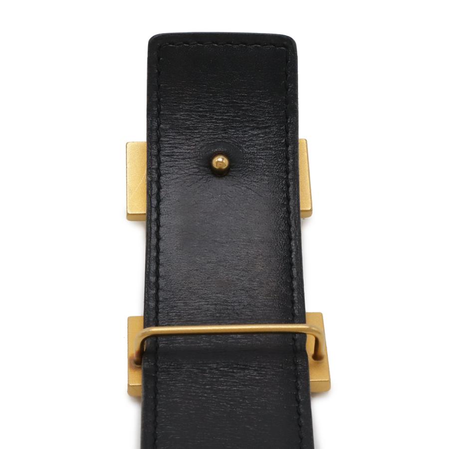 HERMES エルメス Hベルト Hバックル リバーシブル トゴ ボックスカーフ BOXカーフ レザー ブラウン 茶 ブラック 黒 ゴールド金具 #80 | HERMES | 03