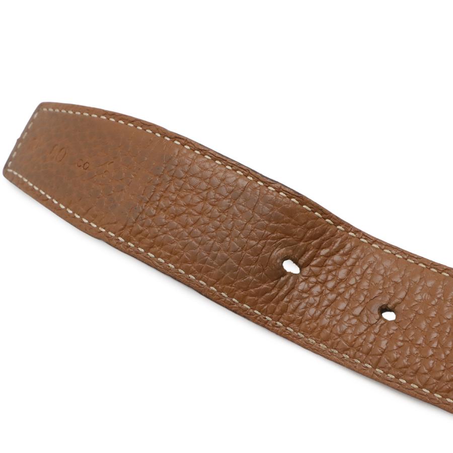 HERMES エルメス Hベルト Hバックル リバーシブル トゴ ボックスカーフ BOXカーフ レザー ブラウン 茶 ブラック 黒 ゴールド金具 #80 | HERMES | 05