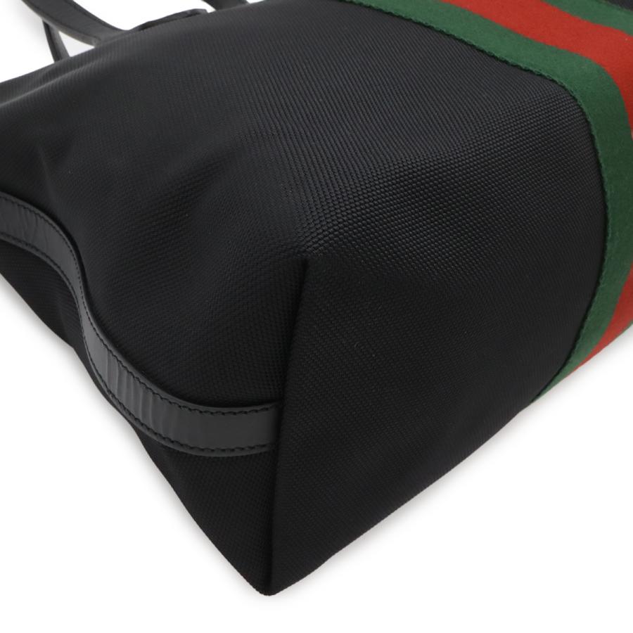 GUCCI グッチ シェリーライン ウェブストライプ トートバッグ 2WAY ショルダーバッグ ナイロンキャンバス レザー ブラック | GUCCI | 02