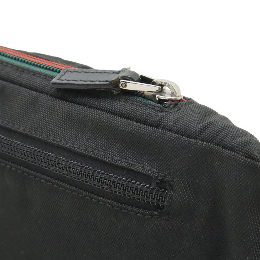 GUCCI グッチ シェリーライン ボディバッグ ウエストポーチ ウエストバッグ ヒップバッグ ナイロンキャンバス ブラック 黒 シルバー金具 | GUCCI | 07