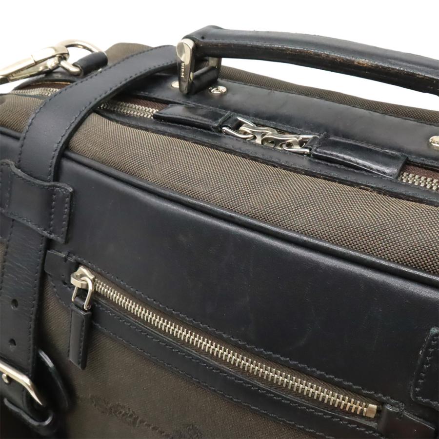 PRADA プラダ ロゴジャガード ショルダーバッグ トートバッグ 2WAY ハンドバッグ キャンバス レザー ブラウン 茶 NERO 黒 ブラック | PRADA | 03