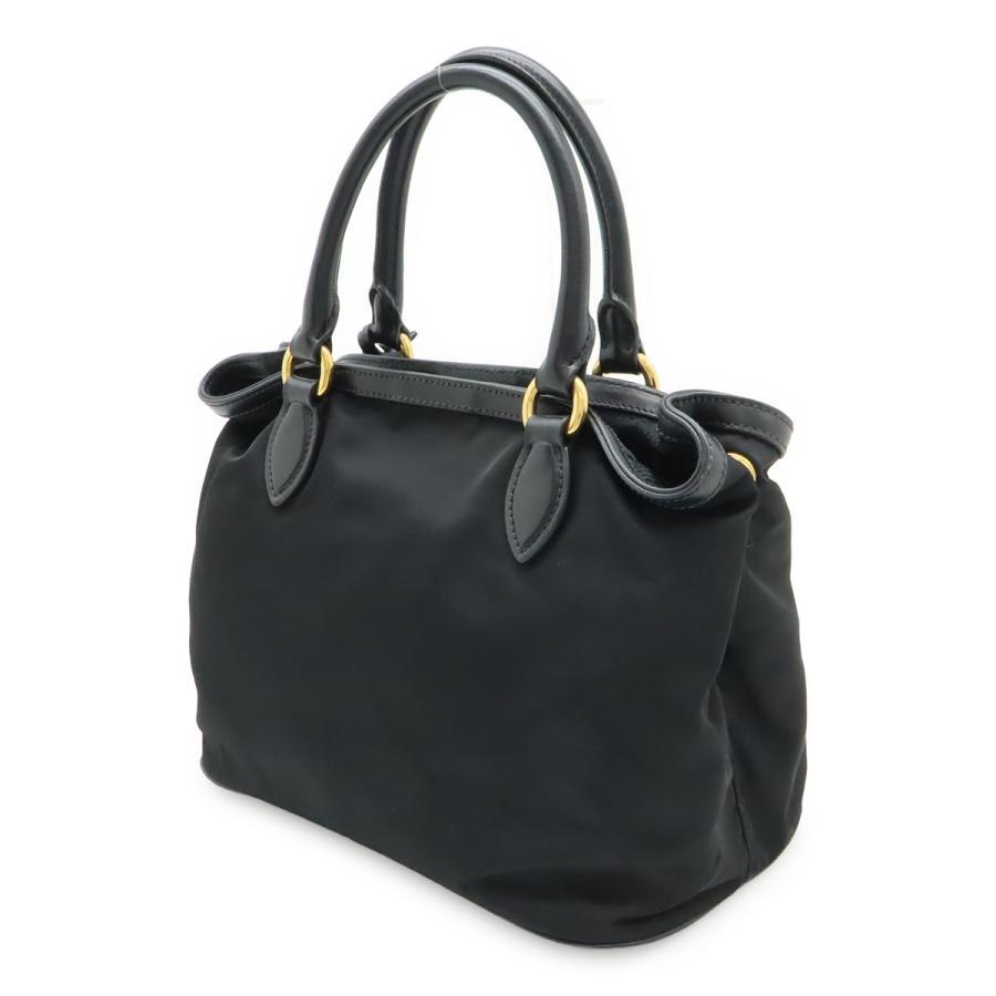 PRADA プラダ ハンドバッグ トートバッグ ナイロン レザー NERO 黒 ブラック ゴールド金具 ショルダーストラップ欠品 1BA172 | PRADA | 01