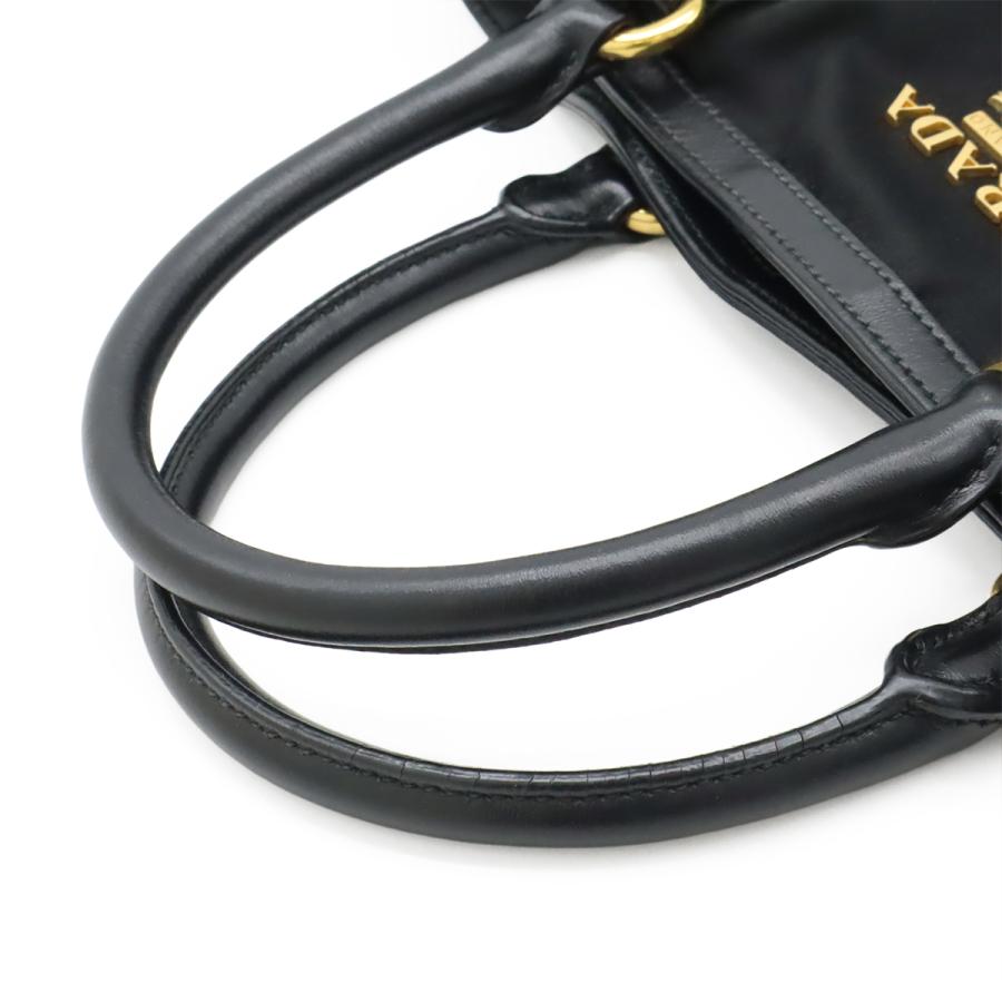 PRADA プラダ ハンドバッグ トートバッグ ナイロン レザー NERO 黒 ブラック ゴールド金具 ショルダーストラップ欠品 1BA172 | PRADA | 03