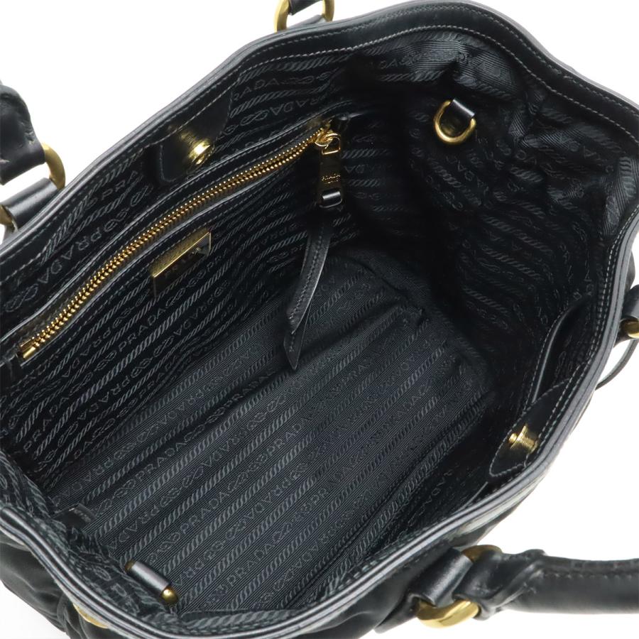 PRADA プラダ ハンドバッグ トートバッグ ナイロン レザー NERO 黒 ブラック ゴールド金具 ショルダーストラップ欠品 1BA172 | PRADA | 04