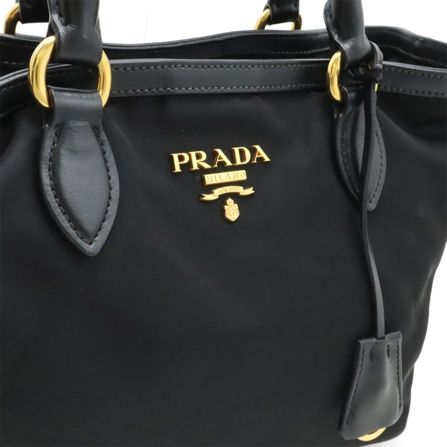 PRADA プラダ ハンドバッグ トートバッグ ナイロン レザー NERO 黒 ブラック ゴールド金具 ショルダーストラップ欠品 1BA172 | PRADA | 07