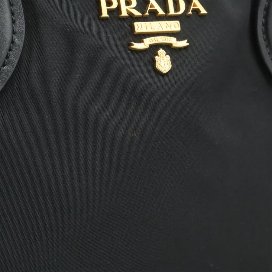 PRADA プラダ ハンドバッグ トートバッグ ナイロン レザー NERO 黒 ブラック ゴールド金具 ショルダーストラップ欠品 1BA172 | PRADA | 08