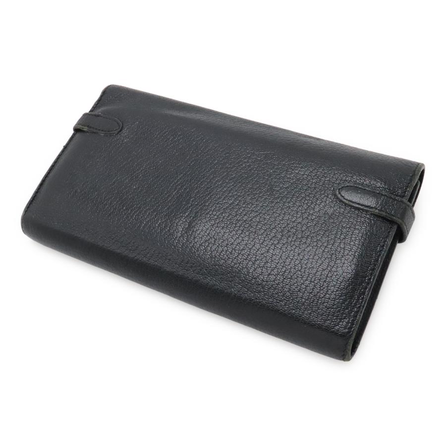 HERMES エルメス ケリーウォレット ロング 2つ折長財布 二つ折り長財布 シェーブル レザー ブラック 黒 シルバー金具 □N刻印 | HERMES | 01