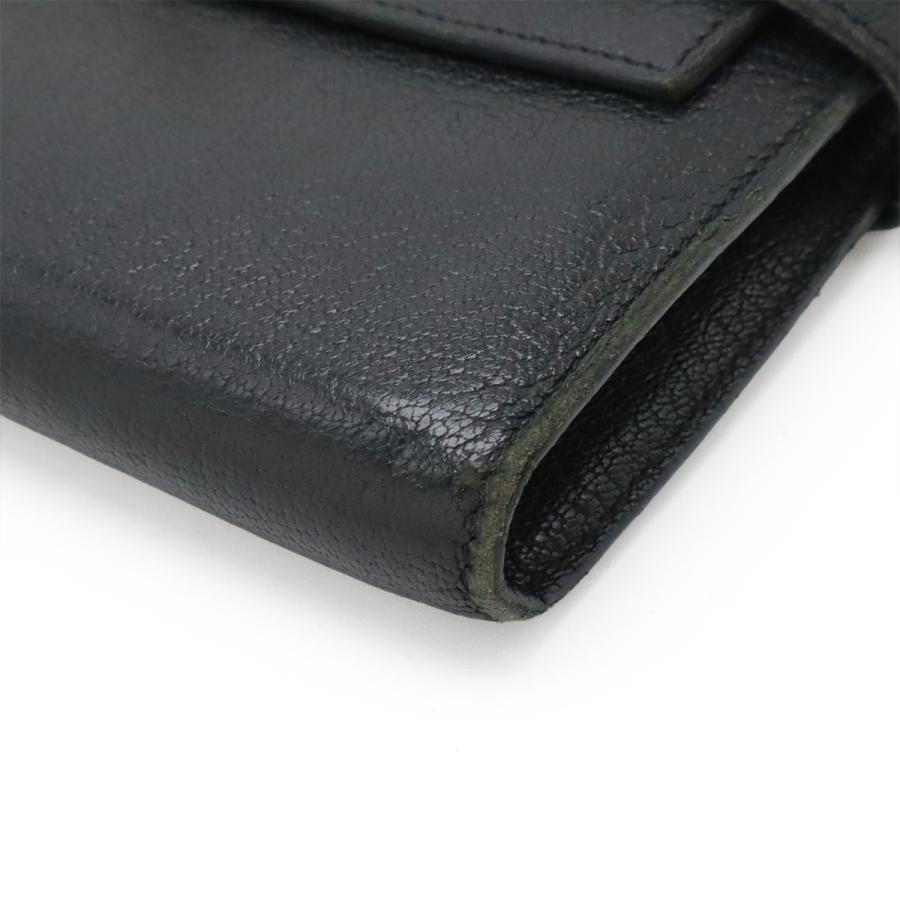 HERMES エルメス ケリーウォレット ロング 2つ折長財布 二つ折り長財布 シェーブル レザー ブラック 黒 シルバー金具 □N刻印 | HERMES | 02