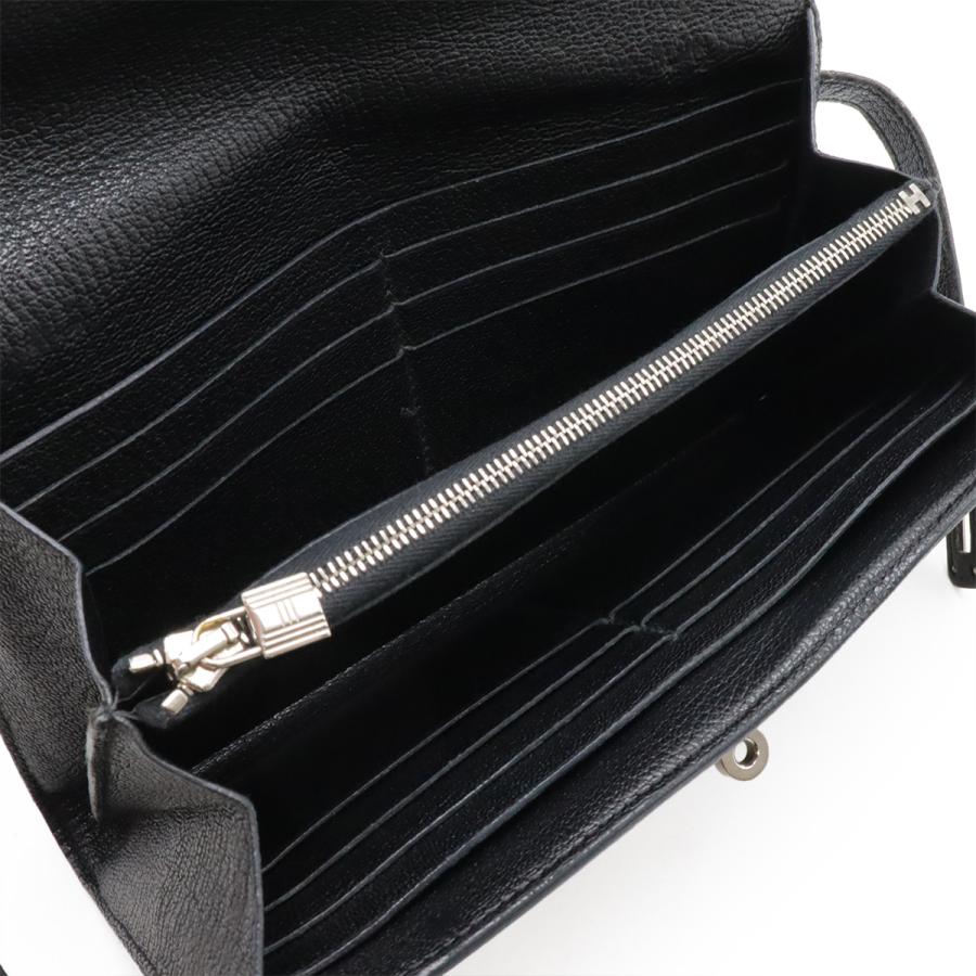 HERMES エルメス ケリーウォレット ロング 2つ折長財布 二つ折り長財布 シェーブル レザー ブラック 黒 シルバー金具 □N刻印 | HERMES | 04