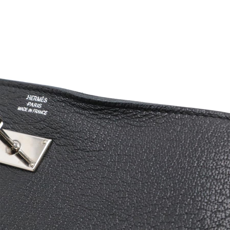 HERMES エルメス ケリーウォレット ロング 2つ折長財布 二つ折り長財布 シェーブル レザー ブラック 黒 シルバー金具 □N刻印 | HERMES | 08