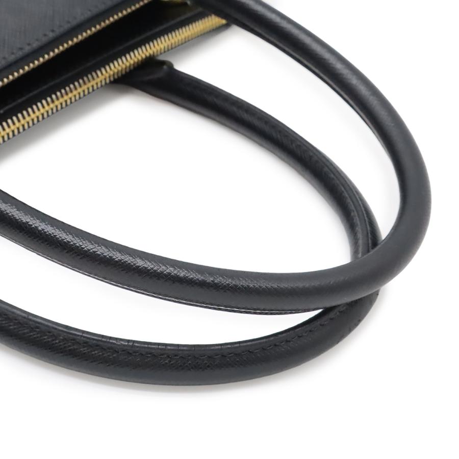 PRADA プラダ ガレリア トライアングルロゴ ミディアムバッグ ハンドバッグ SAFFIANO サフィアーノレザー NERO 黒 ブラック ゴールド金具 | PRADA | 03