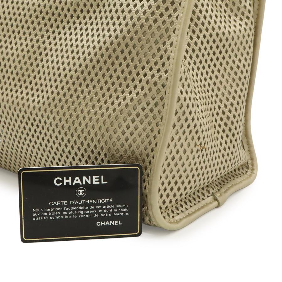 CHANEL シャネル フレンチリビエラ ココマーク メッシュ パンチング トートバッグ チェーンショルダーバッグ 2WAY レザー ゴールド | CHANEL | 08