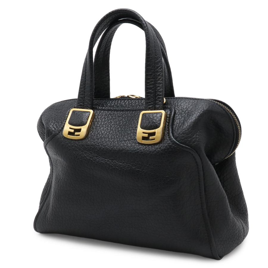 FENDI フェンディ カメレオン ハンドバッグ トートバッグ レザー ブラック 黒 ゴールド金具 8BL114 ショルダーストラップ欠品 | FENDI | 01