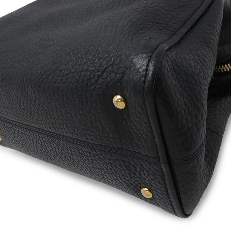 FENDI フェンディ カメレオン ハンドバッグ トートバッグ レザー ブラック 黒 ゴールド金具 8BL114 ショルダーストラップ欠品 | FENDI | 02