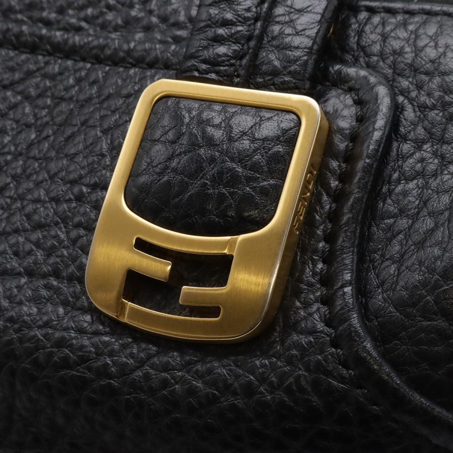 FENDI フェンディ カメレオン ハンドバッグ トートバッグ レザー ブラック 黒 ゴールド金具 8BL114 ショルダーストラップ欠品 | FENDI | 03