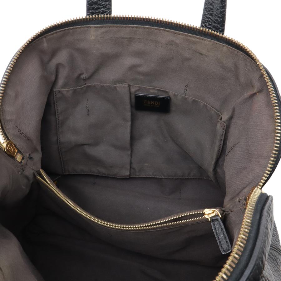 FENDI フェンディ カメレオン ハンドバッグ トートバッグ レザー ブラック 黒 ゴールド金具 8BL114 ショルダーストラップ欠品 | FENDI | 05