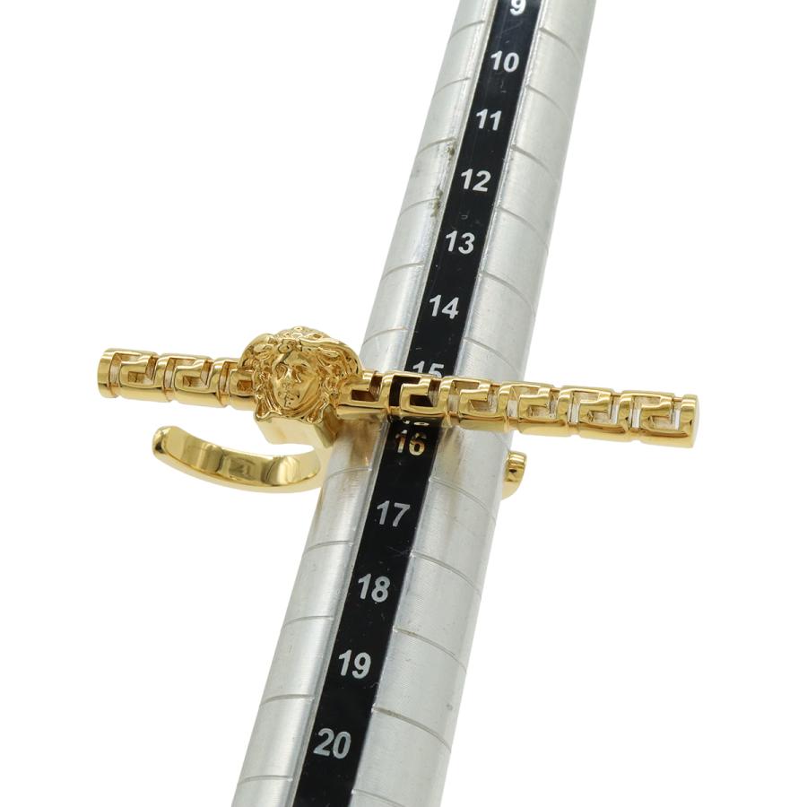 VERSACE ヴェルサーチェ ヴェルサーチ ベルサーチ メドゥーサ メデューサ グレカ ダブルリング 指輪 GP ゴールド Mサイズ |  | 04
