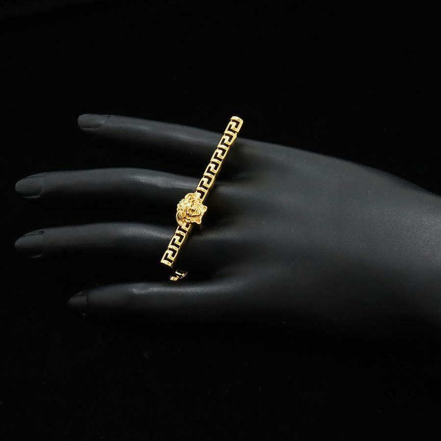 VERSACE ヴェルサーチェ ヴェルサーチ ベルサーチ メドゥーサ メデューサ グレカ ダブルリング 指輪 GP ゴールド Mサイズ |  | 05