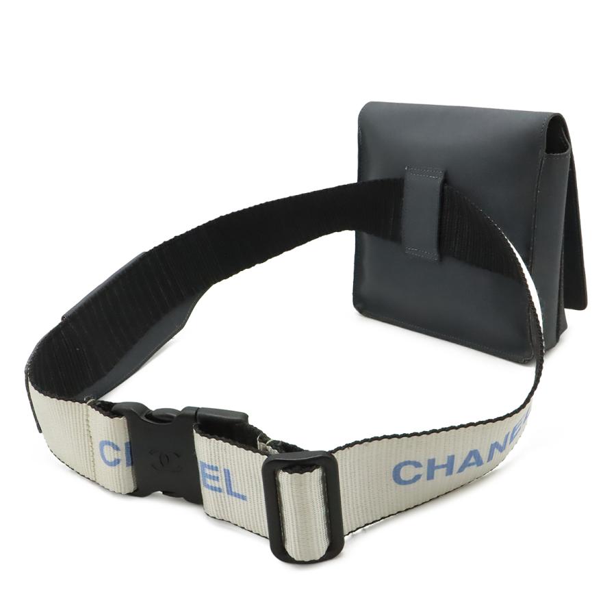 CHANEL シャネル スポーツライン ウエストポーチ ウエストバッグ ボディバッグ ナイロン ダークグレー アイボリー | CHANEL | 01