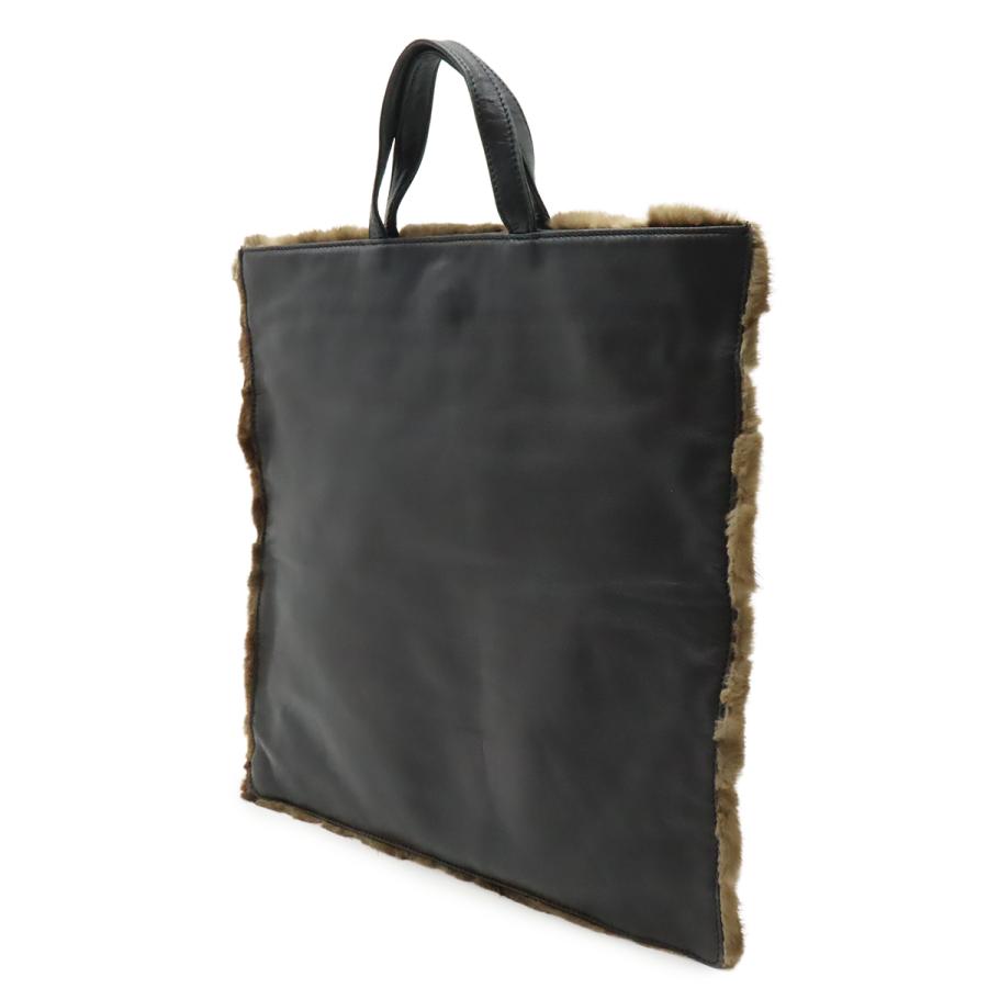 LOEWE ロエベ ファーバッグ ハンドバッグ トートバッグ レザー ダークブラウン ブラック 黒 | LOEWE | 01