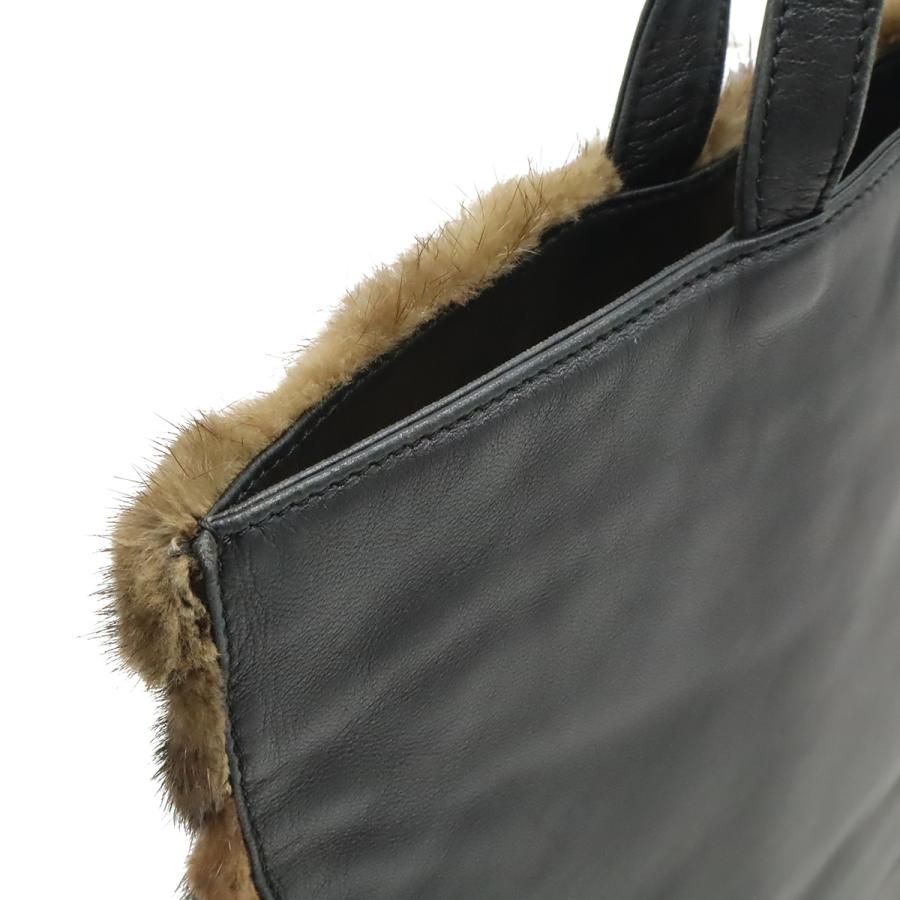 LOEWE ロエベ ファーバッグ ハンドバッグ トートバッグ レザー ダークブラウン ブラック 黒 | LOEWE | 05