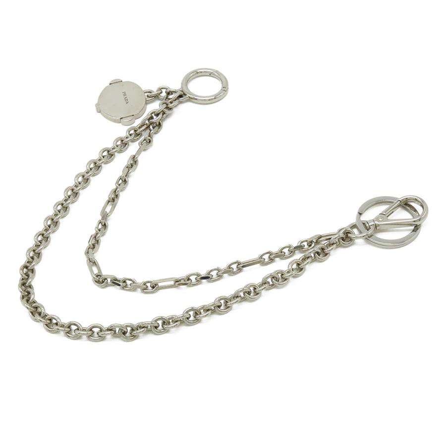 PRADA プラダ ロボット モンキー バッグチャーム ウォレットチェーン キーホルダー キーリング メタル シルバー ブルー 青 2PS033 | PRADA | 01