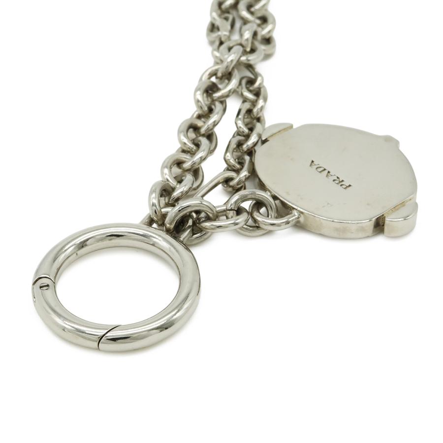 PRADA プラダ ロボット モンキー バッグチャーム ウォレットチェーン キーホルダー キーリング メタル シルバー ブルー 青 2PS033 | PRADA | 04