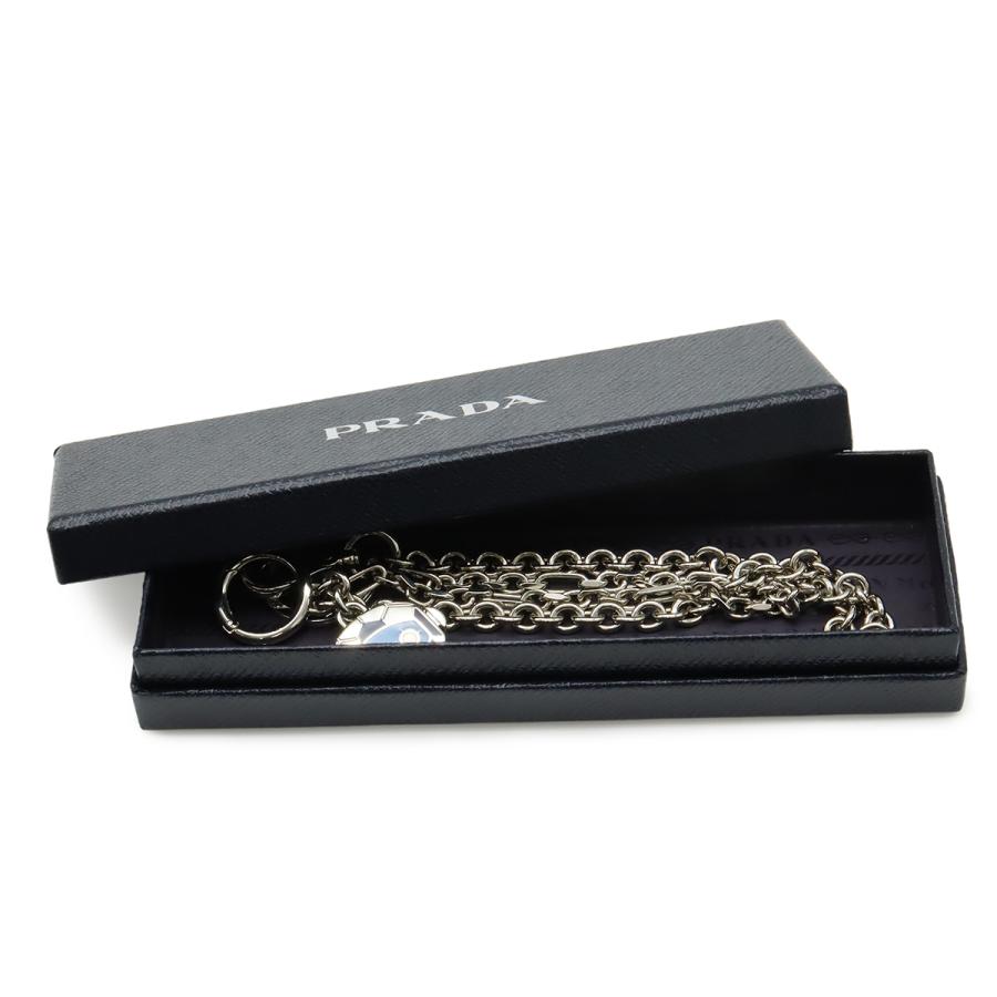 PRADA プラダ ロボット モンキー バッグチャーム ウォレットチェーン キーホルダー キーリング メタル シルバー ブルー 青 2PS033 | PRADA | 05