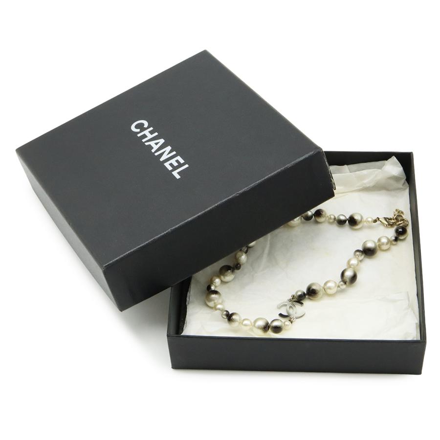 CHANEL シャネル ココマーク フェイクパール ネックレス ペンダント アイボリー ブラック A14B | CHANEL | 06