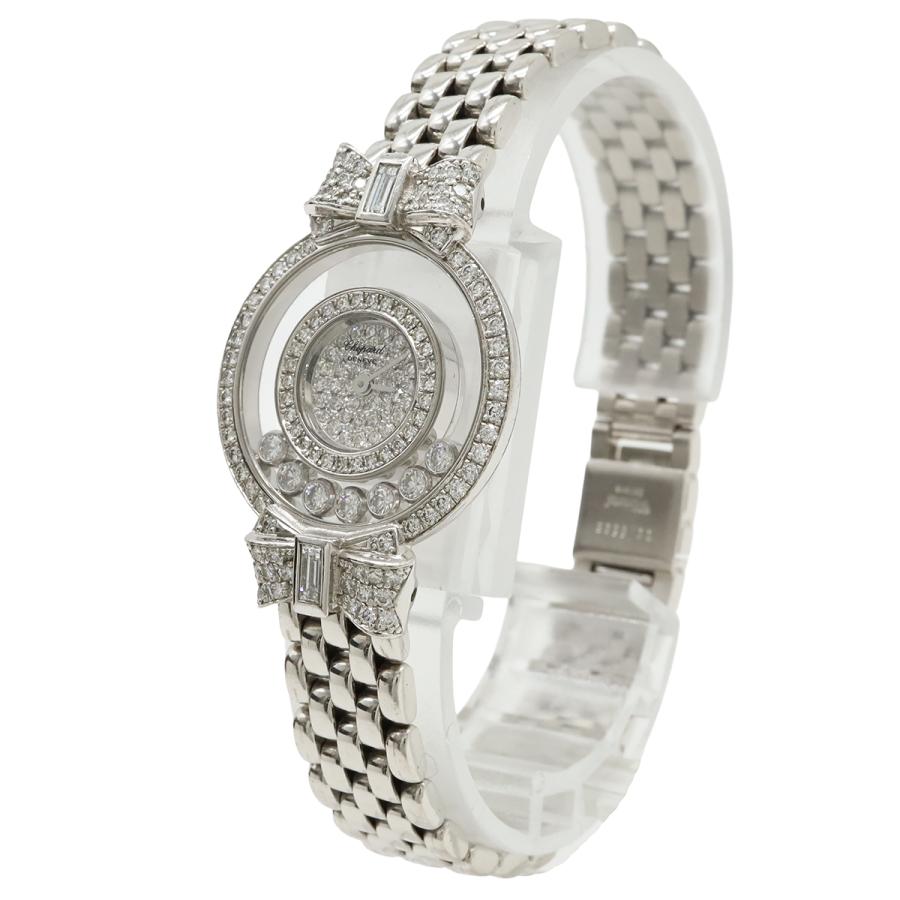 Chopard ショパール ハッピーダイヤモンド ベゼルダイヤ ラグダイヤ ホワイトゴールド 750 レディース QZ クォーツ 腕時計 20/5596 | Chopard | 01