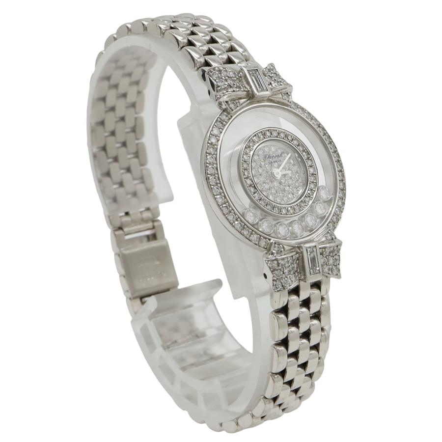 Chopard ショパール ハッピーダイヤモンド ベゼルダイヤ ラグダイヤ ホワイトゴールド 750 レディース QZ クォーツ 腕時計 20/5596 | Chopard | 02