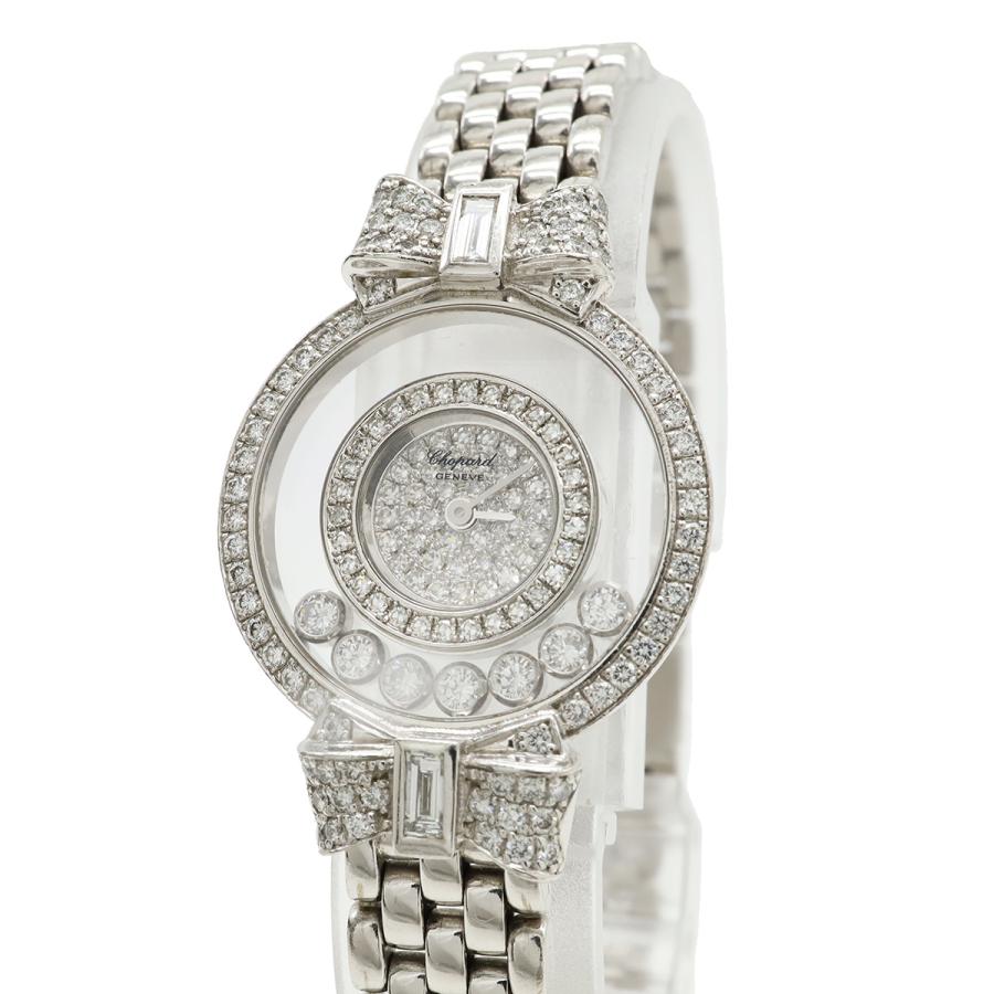 Chopard ショパール ハッピーダイヤモンド ベゼルダイヤ ラグダイヤ ホワイトゴールド 750 レディース QZ クォーツ 腕時計 20/5596 | Chopard | 03