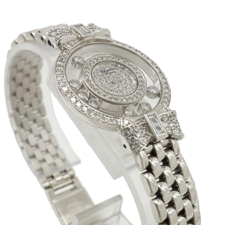 Chopard ショパール ハッピーダイヤモンド ベゼルダイヤ ラグダイヤ ホワイトゴールド 750 レディース QZ クォーツ 腕時計 20/5596 | Chopard | 04