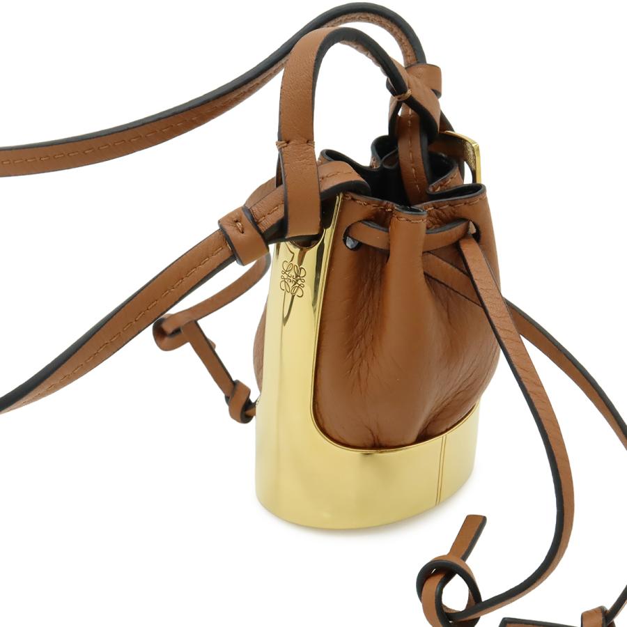 LOEWE ロエベ バルーンバッグ ネックレス ペンダント バッグモチーフ ミニバッグ 巾着 レザー GP ブラウン ゴールド | LOEWE | 03