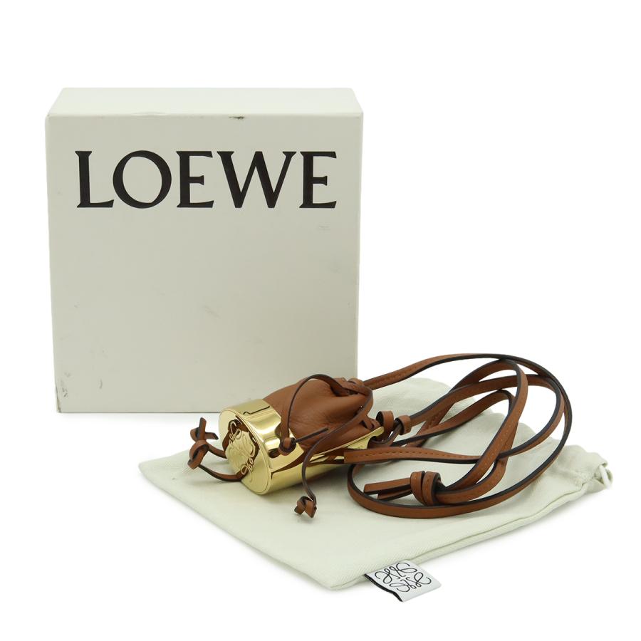 LOEWE ロエベ バルーンバッグ ネックレス ペンダント バッグモチーフ ミニバッグ 巾着 レザー GP ブラウン ゴールド | LOEWE | 07