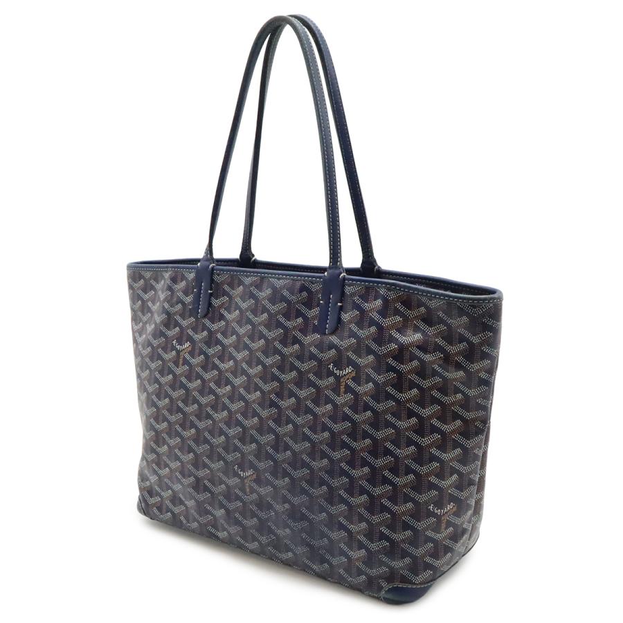 GOYARD ゴヤール アルトワPM トートバッグ ショルダーバッグ セミショルダー コーティングキャンバス レザー ネイビー 紺 イニシャル入り | GOYARD | 01