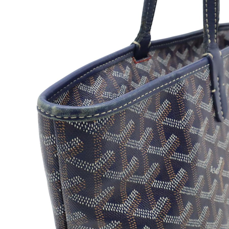 GOYARD ゴヤール アルトワPM トートバッグ ショルダーバッグ セミショルダー コーティングキャンバス レザー ネイビー 紺 イニシャル入り | GOYARD | 07