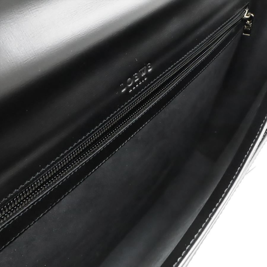LOEWE ロエベ アナグラム ディプロマティコ ブリーフケース ビジネスバッグ 書類カバン レザー ブラック 黒 シルバー金具 | LOEWE | 06