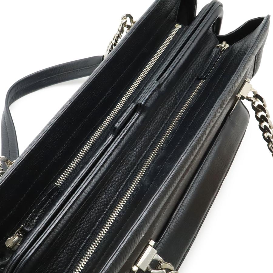 Cartier カルティエ ラドーニャ チェーンショルダー ショルダーバッグ セミショルダー バイカラー レザー ブラック ダークブラウン | Cartier | 04