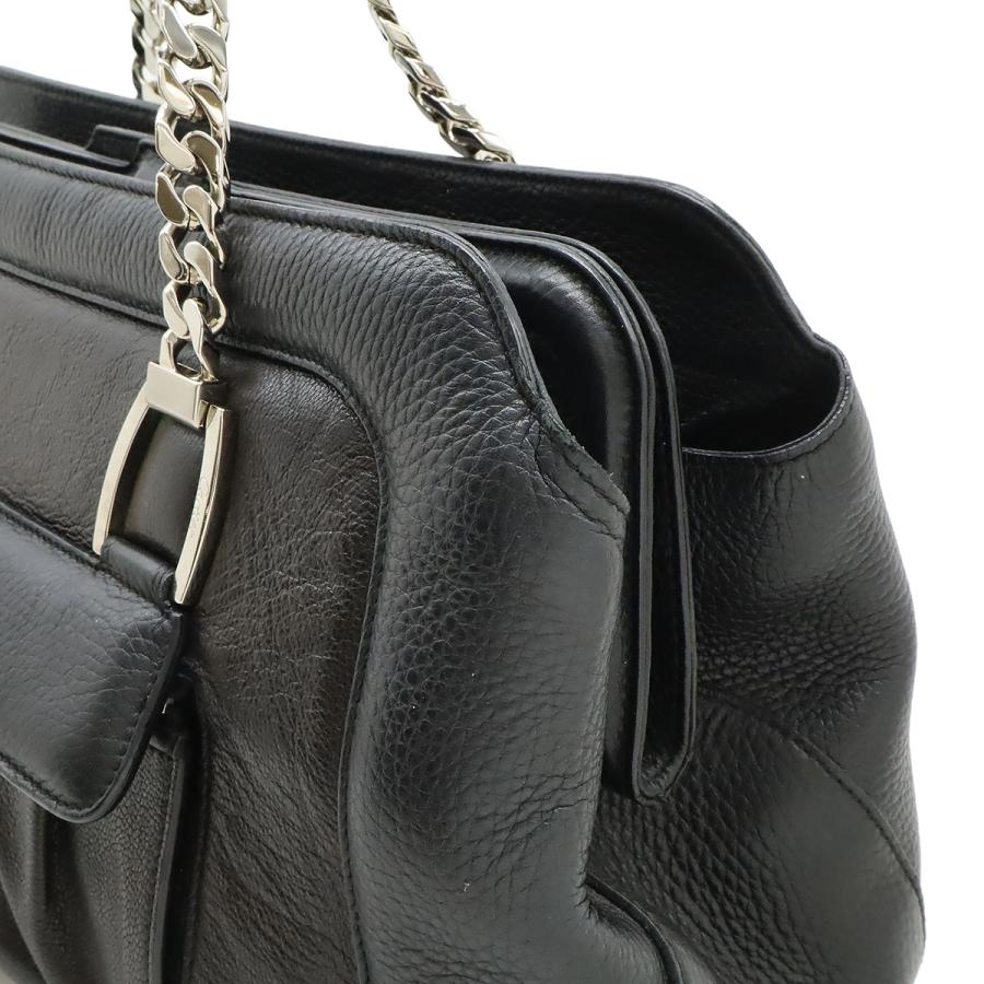 Cartier カルティエ ラドーニャ チェーンショルダー ショルダーバッグ セミショルダー バイカラー レザー ブラック ダークブラウン | Cartier | 06