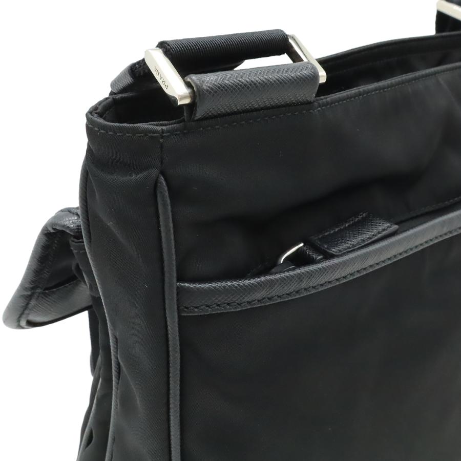 PRADA プラダ ショルダーバッグ 斜め掛け ナイロン レザー NERO ブラック 黒 シルバー金具 海外ブティック購入品 2VH269_6