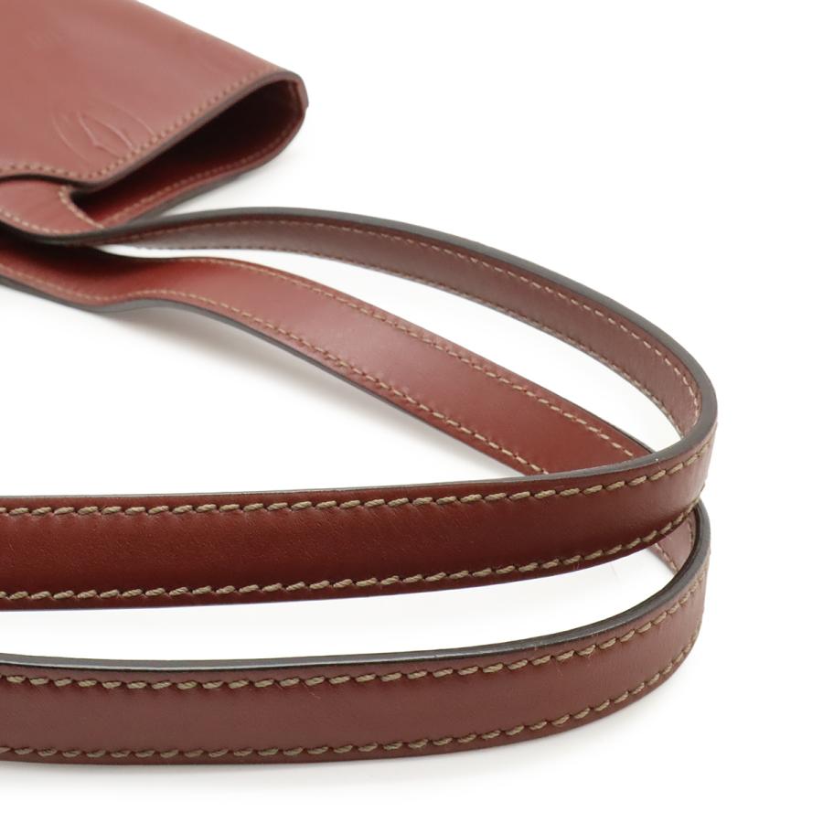 Cartier カルティエ ハッピーバースデー CCロゴ トートバッグ ショルダーバッグ 肩掛け レザー ボルドー ポーチ付き | Cartier | 03