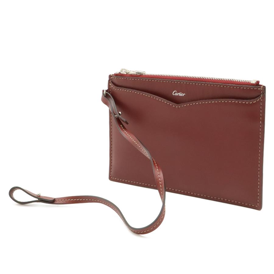 Cartier カルティエ ハッピーバースデー CCロゴ トートバッグ ショルダーバッグ 肩掛け レザー ボルドー ポーチ付き | Cartier | 08