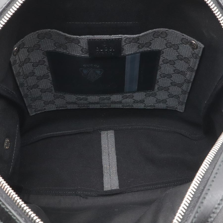 GUCCI グッチ GGキャンバス ショルダーバッグ メッセンジャーバッグ 斜め掛け キャンバス レザー ダークグレー ブラック 黒 223703 | GUCCI | 05
