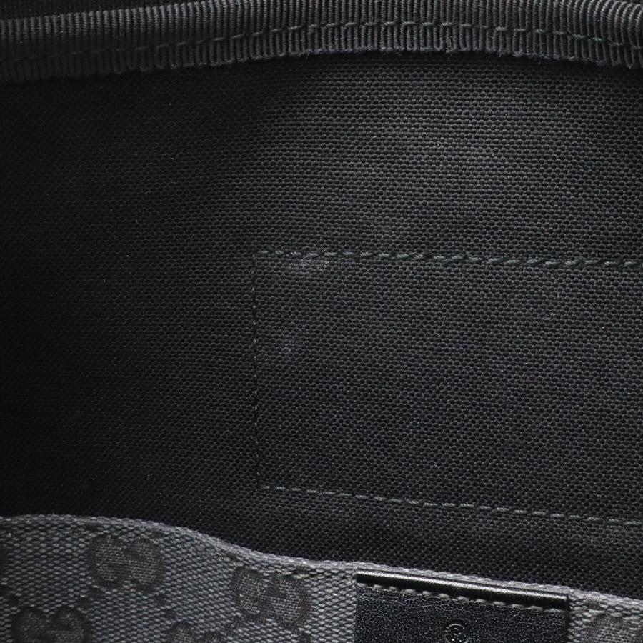 GUCCI グッチ GGキャンバス ショルダーバッグ メッセンジャーバッグ 斜め掛け キャンバス レザー ダークグレー ブラック 黒 223703 | GUCCI | 06