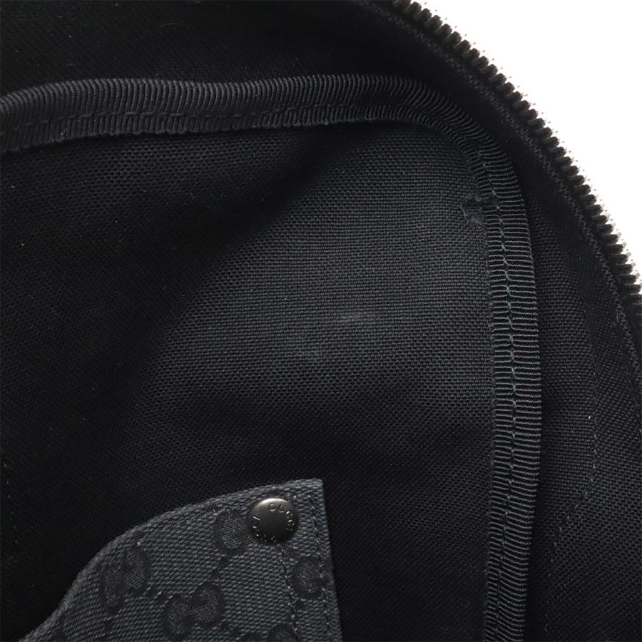 GUCCI グッチ GGキャンバス ショルダーバッグ メッセンジャーバッグ 斜め掛け キャンバス レザー ダークグレー ブラック 黒 223703 | GUCCI | 07